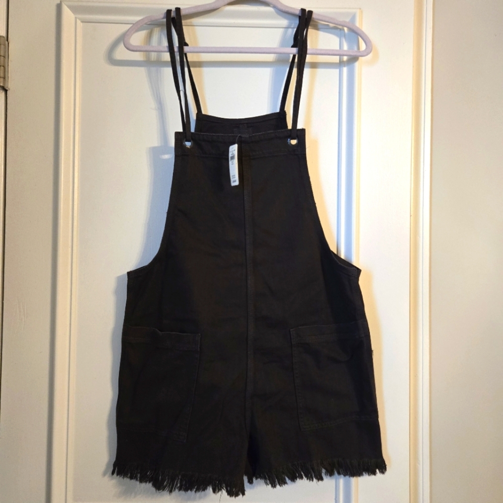 Aerie Black Denim Romper